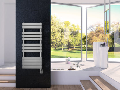 Minos Wall Mounted Electric Towel Warmer in Chrome