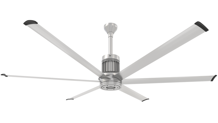 Big Ass Fans i6 84" Ceiling Fan in Brushed Aluminum, Downrod 12", Covered Outdoors