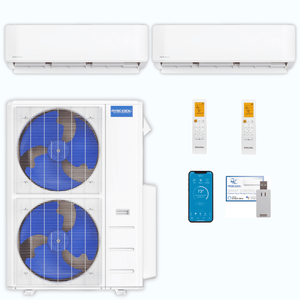 MRCOOL DIY 5th Gen 2-Zone 48,000 BTU Ductless Mini Split Air Conditioner & Heat Pump (12K+36K), DIY2-B-48HP1236