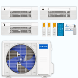 MRCOOL DIY 5th Gen 3-Zone 30,000 BTU Ceiling Cassette Ductless Mini Split Air Conditioner & Heat Pump (6K+6K+18K), DIY3-BC-36HP