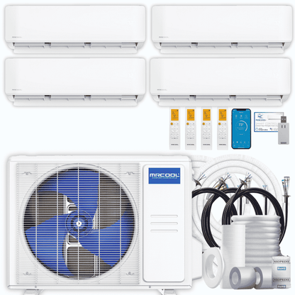 MRCOOL DIY 5th Gen 4-Zone 27,000 BTU Ductless Mini Split Air Conditioner & Heat Pump with Pre-Charged Line Sets (6K+6K+6K+9K), DIYM436HP