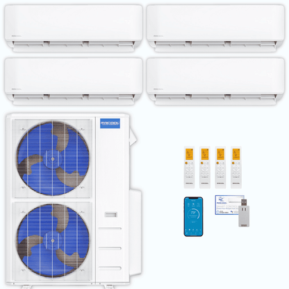 MRCOOL DIY 5th Gen 4-Zone 45,000 BTU Ductless Mini Split Air Conditioner & Heat Pump (6K+9K+12K+18K), DIY4-B-55HP