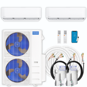 MRCOOL DIY Mini Split - 54,000 BTU 2 Zone Ductless Air Conditioner and Heat Pump with 50 ft. Install Kit, DIYM248HPW04C32