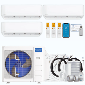 MRCOOL DIY 5th Gen 3-Zone 36,000 BTU Ductless Mini Split Air Conditioner & Heat Pump with Pre-Charged Line Sets (6K+12K+18K), DIYM336HP