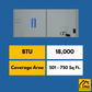 MRCOOL 18K BTU 1.5 Ton Central Ducted VersaPro® & Hyper Heat 2nd Gen Multiposition Air Handler, MVP-18-HP-MUAH-230A00-O