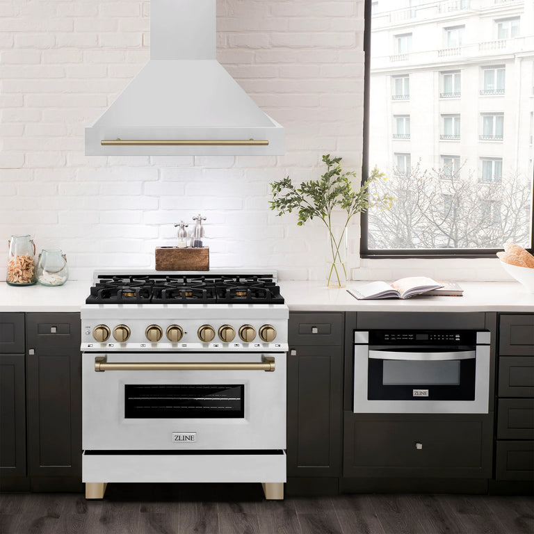 ZLINE 36 Inch Autograph Edition Stainless Steel Range Hood with Champa –  Premium Home Source