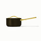 Caraway Mini Duo Cookware Set in Black with Gold Handles