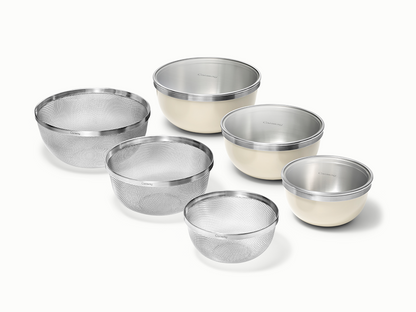 Caraway Mixing Bowl & Strainer Set