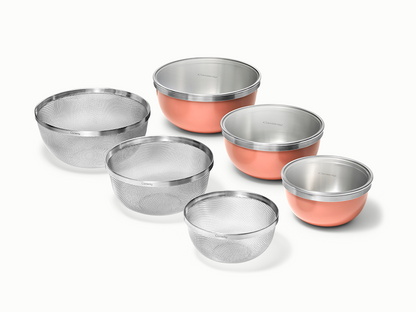 Caraway Mixing Bowl & Strainer Set