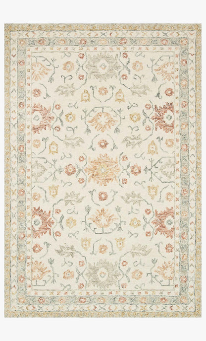 Loloi Norabel NOR-03 Ivory / Rust area rug - image 1