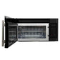 FORNO Fornace 30" 1.5 cu. ft. 300 CFM Over The Range Microwave in Black with Silver Accents, FOTR3038-30BLK