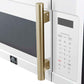 FORNO Fornace 30" 1.5 cu. ft. 300 CFM Over The Range Microwave in White with Antique Brass Accents, FOTR3038-30WHT
