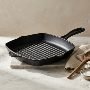Induction Hardware Forge Collection 10” Cast Iron Grill Pan - Orion Black
