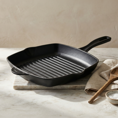 Induction Hardware Forge Collection 10” Cast Iron Grill Pan - Orion Black