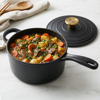 Induction Hardware Forge Collection 8” Cast Iron Saucepan- Orion Black