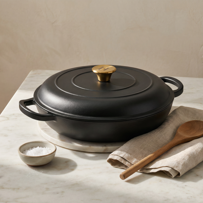 Induction Hardware Forge Collection 12” Cast Iron Braiser - Orion Black