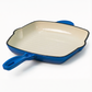 Induction Hardware Alpha Enamel Collection 10” Cast Iron Grill Pan - Tahoe Blue