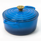 Induction Hardware Alpha Enamel Collection 10” Cast Iron Dutch Oven - Tahoe Blue