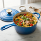 Induction Hardware Alpha Enamel Collection 8” Cast Iron Saucepan- Tahoe Blue