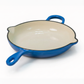 Induction Hardware Alpha Enamel Collection 10” Cast Iron Skillet - Tahoe Blue
