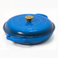 Induction Hardware Alpha Enamel Collection 12” Cast Iron Braiser - Tahoe Blue