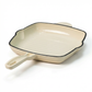 Induction Hardware Alpha Enamel Collection 10” Cast Iron Grill Pan - Stratus White