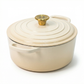Induction Hardware Alpha Enamel Collection 10” Cast Iron Dutch Oven - Stratus White