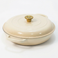 Induction Hardware Alpha Enamel Collection 12” Cast Iron Braiser - Stratus White