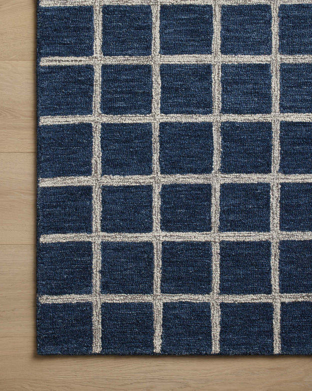 Loloi Rugs Chris x Loves Julia Collection Rug in Navy and Silver - 8'6" x 11'6"