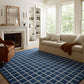 Loloi Rugs Chris x Loves Julia Collection Rug in Navy and Silver - 8'6" x 11'6"