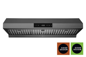 Hauslane | Chef Ducted Black Stainless Steel Undercabinet Range Hood, UC-PS18BSS