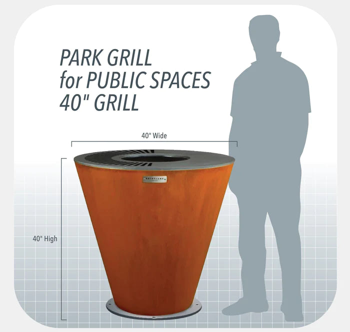 Arteflame One Series 40" Park Grill For Public Spaces, One40PARK