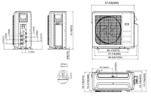 Senville AURA 18,000 BTU Multi-Zone Mini Split Condenser 230V, SENA-18HF-MOA