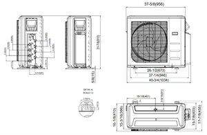 Senville AURA 28,000 BTU Multi-Zone Mini Split Condenser 230V, SENA-28HF-MOA