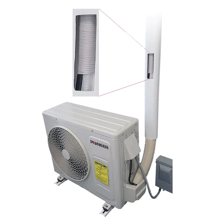 Pioneer® Decorative PVC Line Cover Kit for Mini Split Air Conditioners & Heat Pumps, IKT-4WID2-LVCR