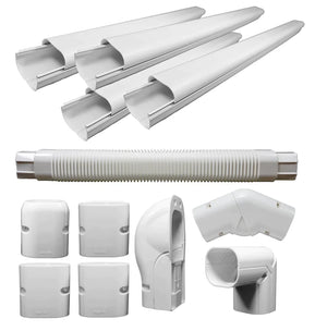 Pioneer® Decorative PVC Line Cover Kit for Mini Split Air Conditioners & Heat Pumps (Compatible with 24,000 BTU and above), IKT-4WID2-LVCR