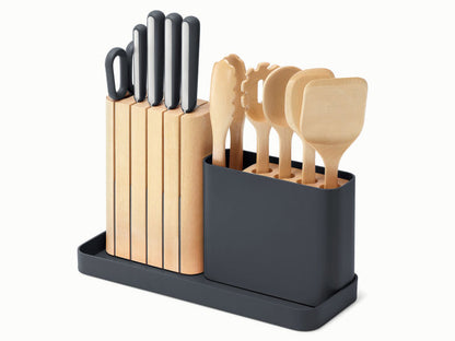 Caraway Prep Set in Charcoal - 14 Piece Knife & Utensil