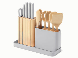 Caraway Prep Set in Gray - 14 Piece Knife & Utensil