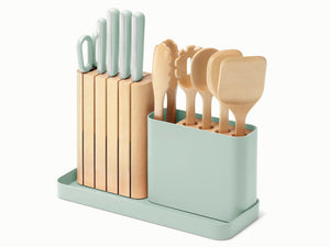 Caraway Prep Set in Mist - 14 Piece Knife & Utensil