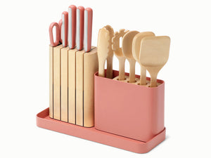Caraway Prep Set in Perracotta - 14 Piece Knife & Utensil