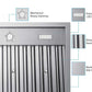 36 Inch 700 CFM Range Hood Insert - VICTORY Q2