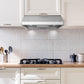 Cosmo 30" 500 CFM Convertible Under Cabinet Range Hood with Push Button Controls, COS-QB75