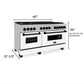 ZLINE Autograph 60" 7.4 cu. ft. Dual Fuel Range with White Matte Door and Black Matte Accents, RAZ-WM-60-MB