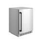 Gordon Ramsay by THOR Kitchen 24" Undercounter Indoor or Outdoor Beverage Cooler in Stainless Steel with Black Accents, RBC24SSD-BLK