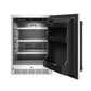 Gordon Ramsay by THOR Kitchen 24" Undercounter Indoor or Outdoor Beverage Cooler in Stainless Steel with Black Accents, RBC24SSD-BLK