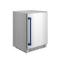 Gordon Ramsay by THOR Kitchen 24" Undercounter Indoor or Outdoor Beverage Cooler in Stainless Steel with Blue Accents, RBC24SSD-BLU