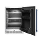 Gordon Ramsay by THOR Kitchen 24" Undercounter Indoor or Outdoor Beverage Cooler in Stainless Steel with Blue Accents, RBC24SSD-BLU