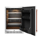 Gordon Ramsay by THOR Kitchen 24" Undercounter Indoor or Outdoor Beverage Cooler in Stainless Steel and Rose Gold Accents, RBC24SSD-RSG
