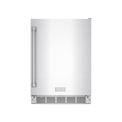 Gordon Ramsay by THOR Kitchen 24" Undercounter Indoor or Outdoor Beverage Cooler in Stainless Steel, RBC24SSD