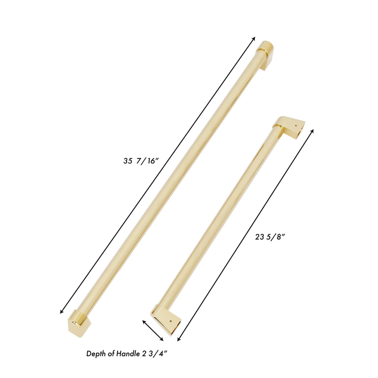 ZLINE 30" Autograph Edition Built-in Refrigerator Handle in Polished Gold, RBIVHZ-G-30